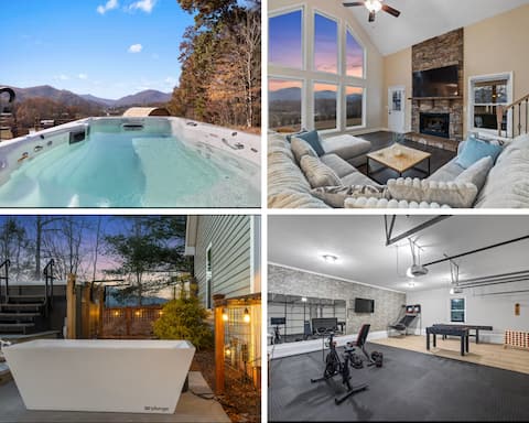 Swim Spa, Mtn Views, Cold Plunge, Gym & New Deck!