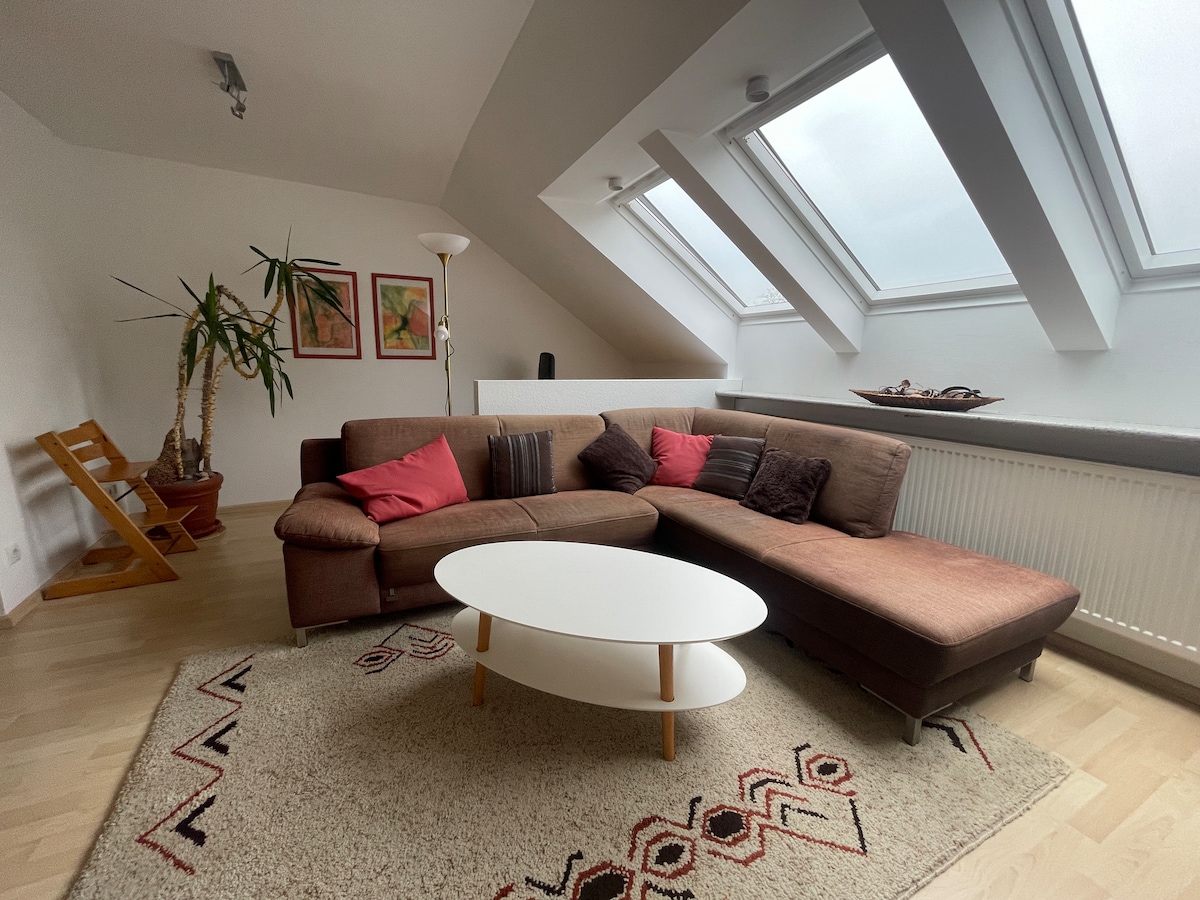 Successful Airbnb property: Bright, large apartment 104 m² with balcony & parking in Würzburg