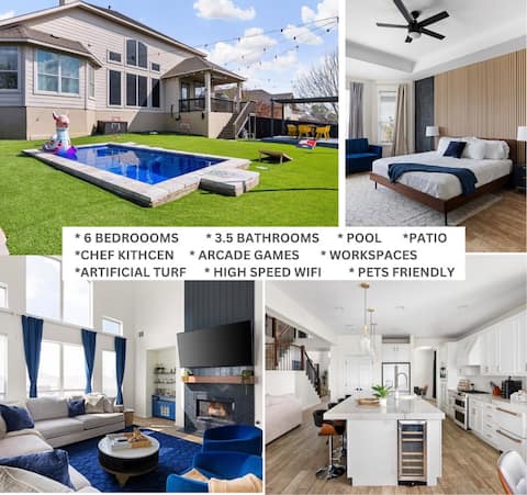 Large Group Oasis: Pool, Games, Turf, nr Kalahari