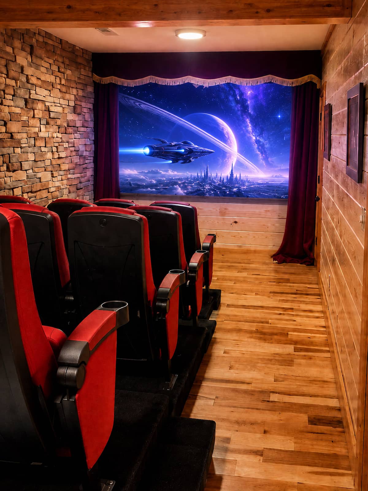 Movie theater at Majestica Lodge