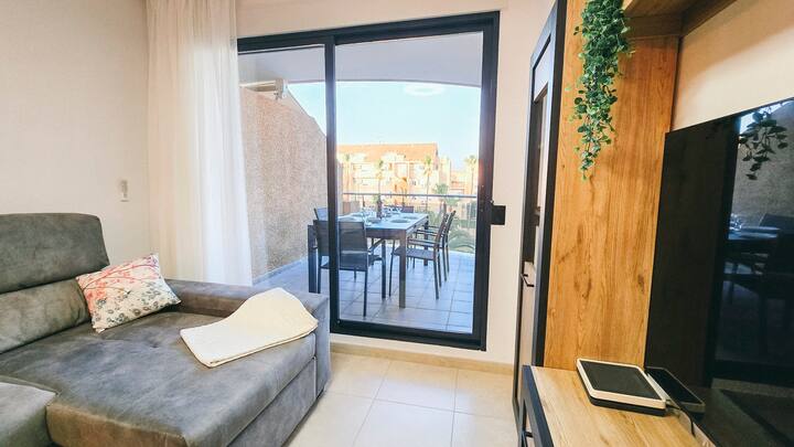 Salón con acceso a la terraza