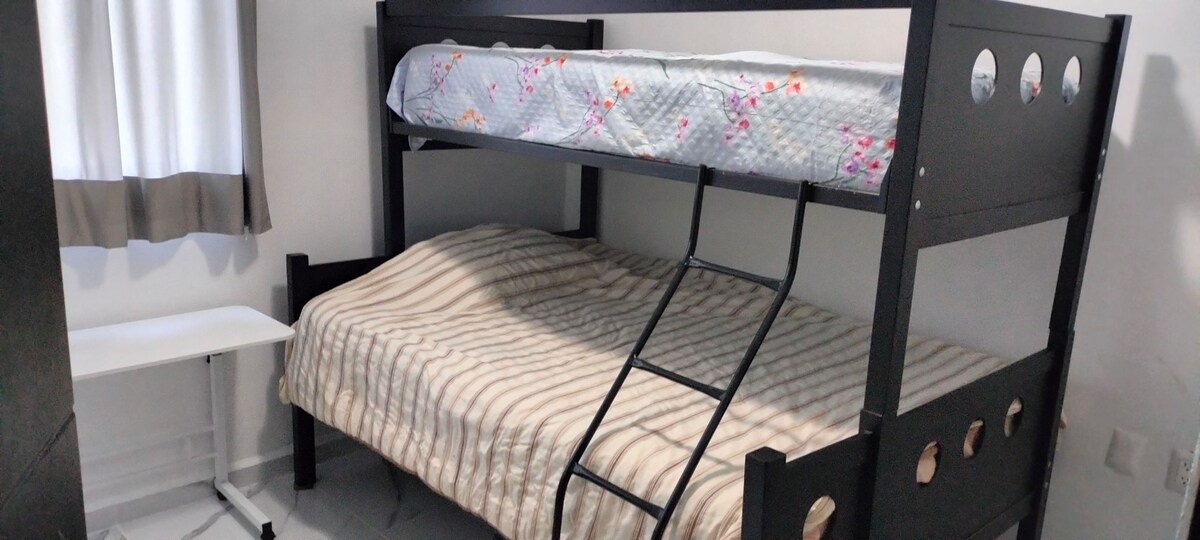 One double bed and one single 