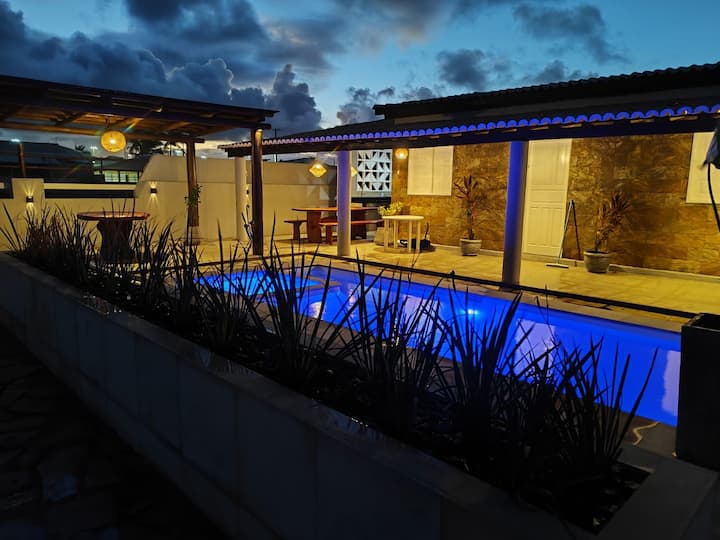 House ON THE SAND at Caueira Beach with swimming pool