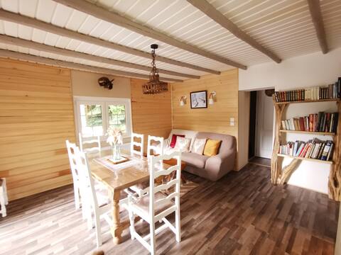 Chalet with private pond, nature, fishing, and biking near the Vosges