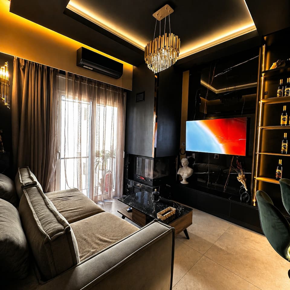 A dark, glamorous penthouse for two in Athens, Athens, Attica, Greece, photo 3 of 10