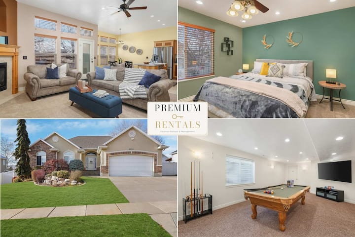 Spacious 5br Retreat With Game Room, Ps5 & Garage - Layton, UT