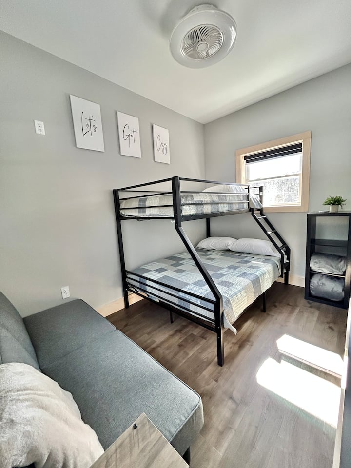 A dreamy escape with a comfortable beds, cozy blankets, and plenty of charm!