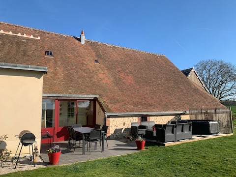 Large farmhouse and its huge land