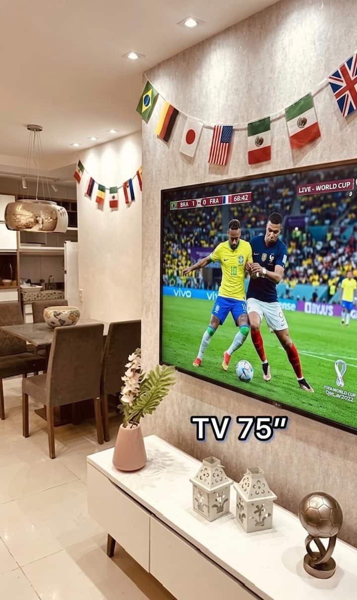 Apto Com Tv De 75” - Copa - Vista Para O Mar - Boa Viagem