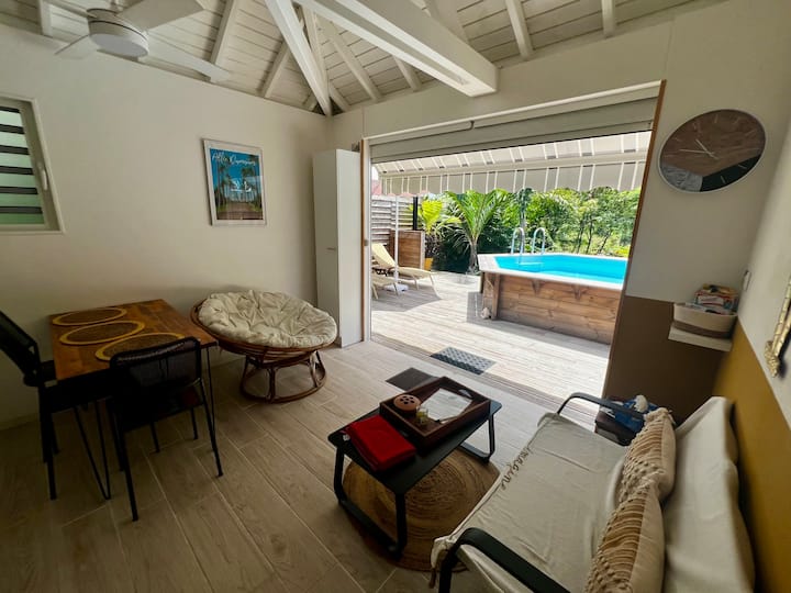 La Papaye D'or Bungalow +Piscine (Queue De Renard) - Guadeloupe