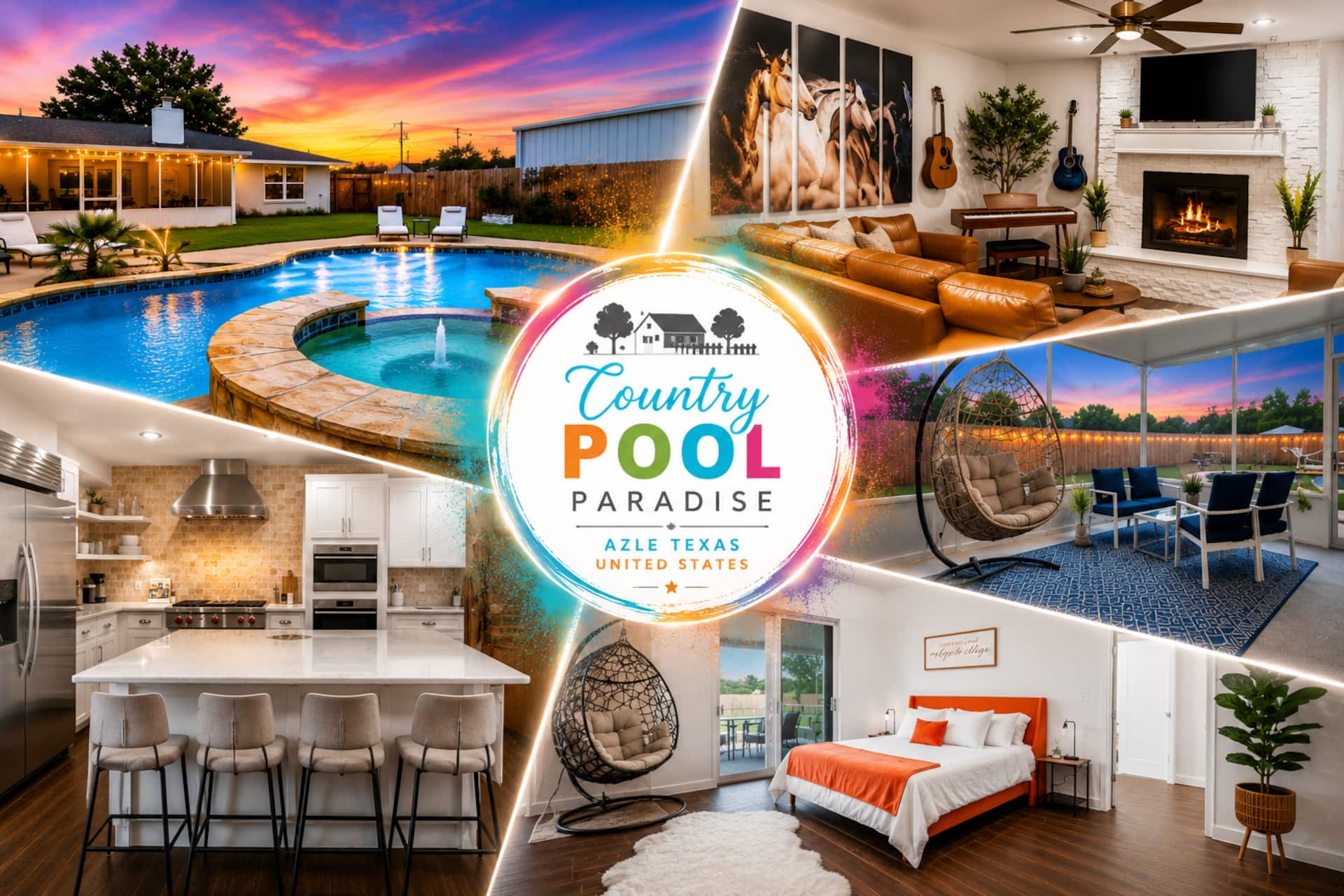 Luxury Ranch Escape Sleeps 16 | Pool • Pickle Ball