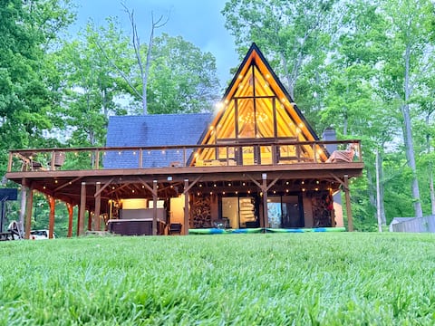 3 levels *Luxury A-Frame Cabin, Lake View