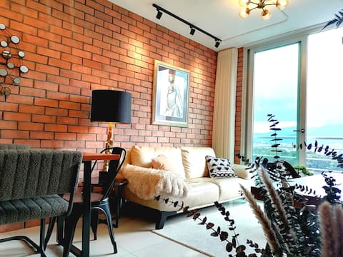 2BR Condo • Parking•12th fl Near Airport/Free Zone