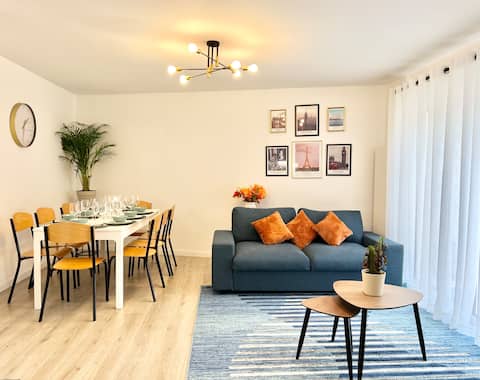 Air-conditioned house & parking 15 minutes from Paris