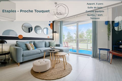 Successful Airbnb property: La Baie • Terrace with view of the Canche, close to Le Touquet in Étaples