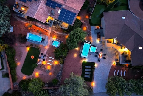 Uptown EPIC! Wow 25Guest 2Homes 10Br 9Ba Pool 2Spa
