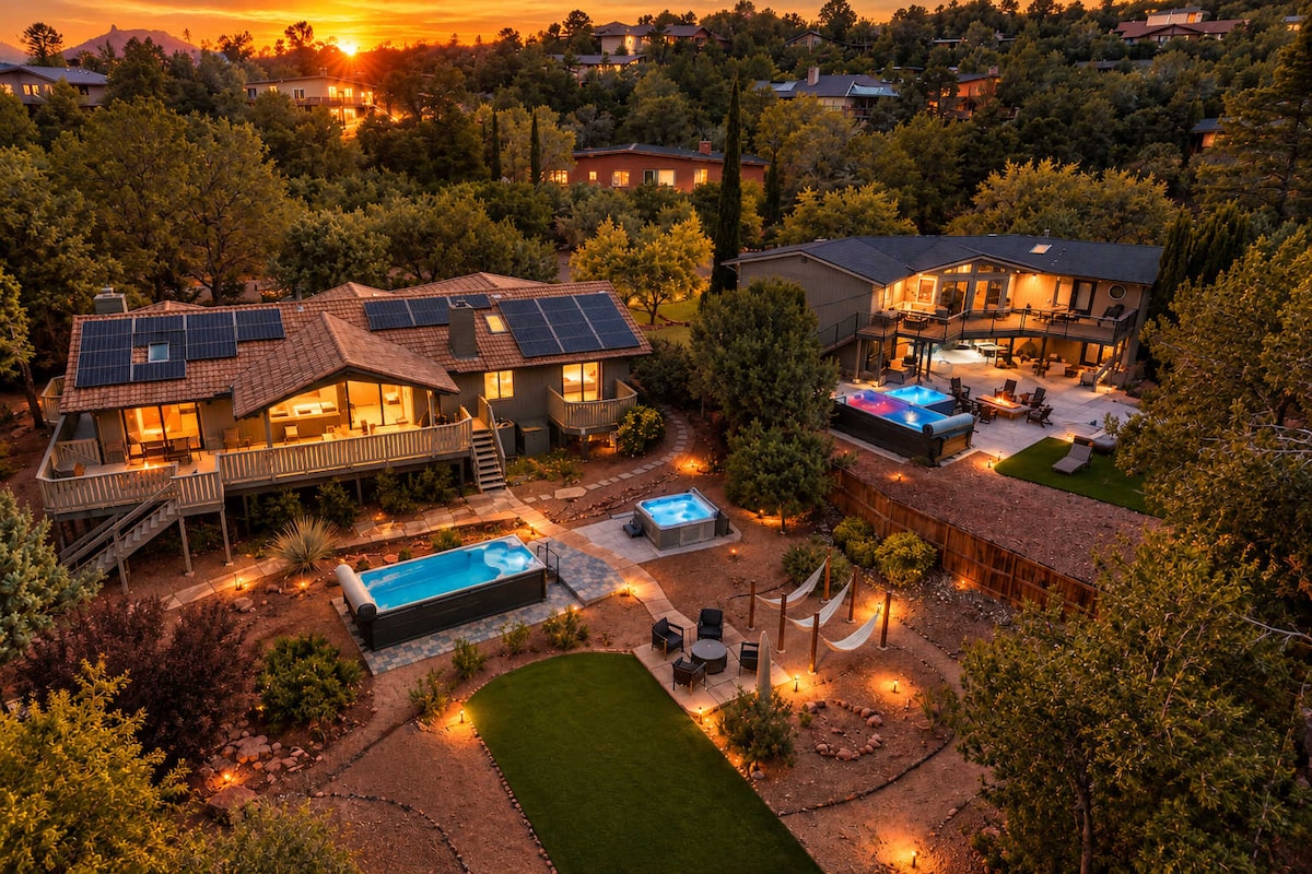Uptown EPIC! Wow 25Guest 2Homes 10Br 9Ba Pool 2Spa