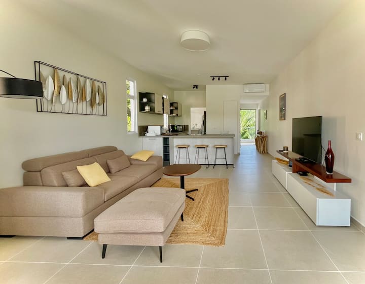 Tahatai - Plage Privée, Piscine, Clim & Fibre Wifi - Polynésie française