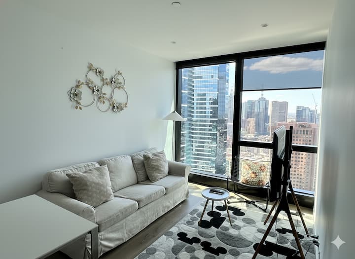 Modern 1br W/ City View| Near Crown| Walk To Cbd - Melbourne