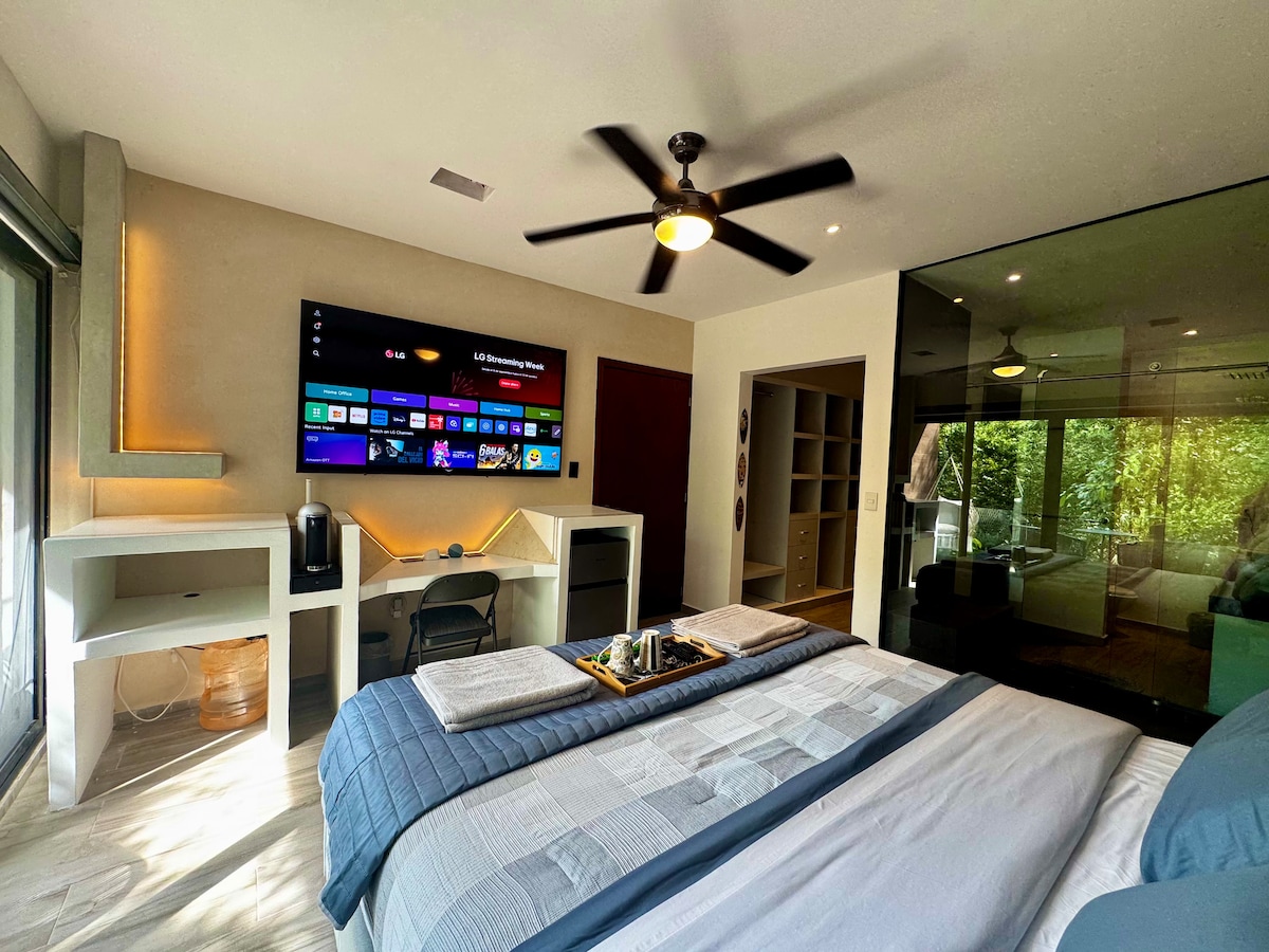Popular Airbnb listing: Strelitzia Suite with Cenote & Infinity Pool in Playacar Fase Ii