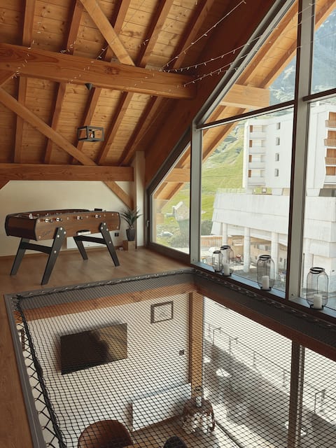 "Mon Choucas", Duplex in the heart of La Mongie station