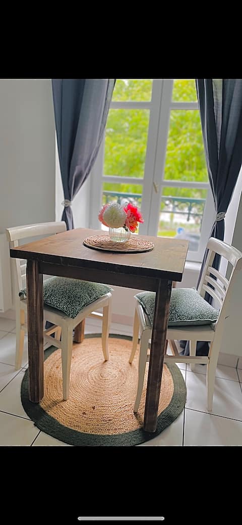Popular Airbnb listing: Les Douves studio, downtown, cathedral view in Quimper
