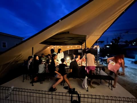 [Maximum 15 people] Entire garden is reserved for adults BBQ, children's indoor play area, family fr