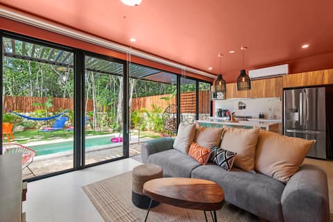 Popular Airbnb listing: Casa Lush | Pvt Pool | Rooftop | 10 Min to Beach in Quintana Roo