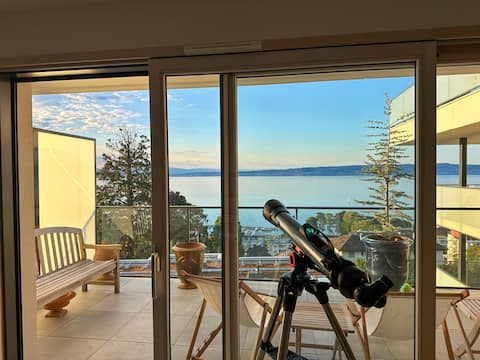 Popular Airbnb listing: Modern apartment with superb views in évian Les Bains