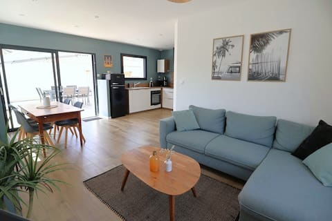 Airbnb performant: Air-conditioned house, beach and forest 400 m away à Longeville Sur Mer