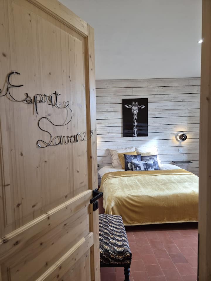 Chambre familiale Esprit Savane.