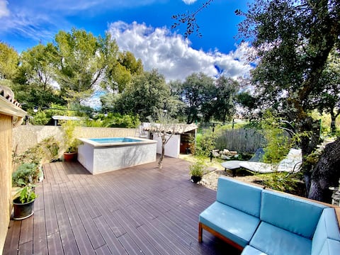 Maison clim, jardin, piscine, wifii, parking