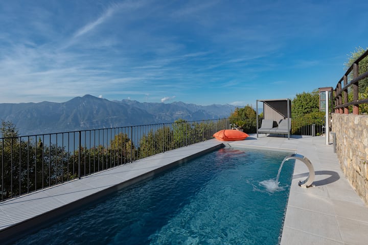 Villa Coloniale Lake View & Private Heated Pool - Garda