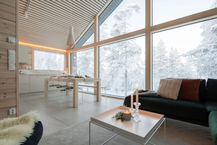ÄKäsvilla A - Hirsihuvila ÄKäslompolossa - Finland