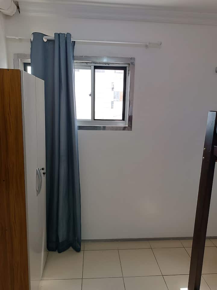 uitzicht op het slaapkamerraam.