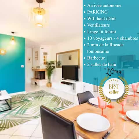 The Oasis of Colomiers! Cozy house with outbuilding