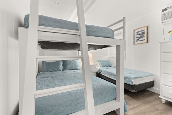 Bedroom Two - Queen over Queen bunk bed, plus a twin bed