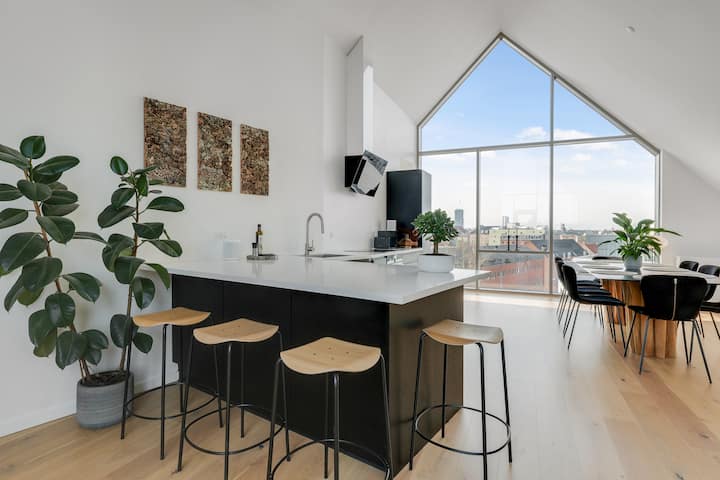 Penthouse With Stunning Skyline View - Copenhague