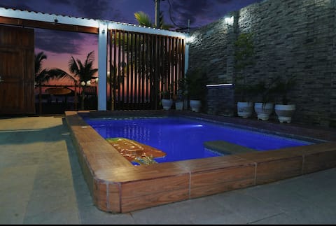 Beautiful beachfront house.