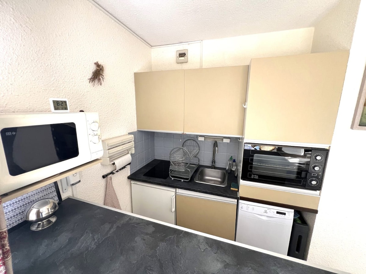 Successful Airbnb property: Font-Romeu large cabin studio with beautiful terrace in Font Romeu Odeillo Via