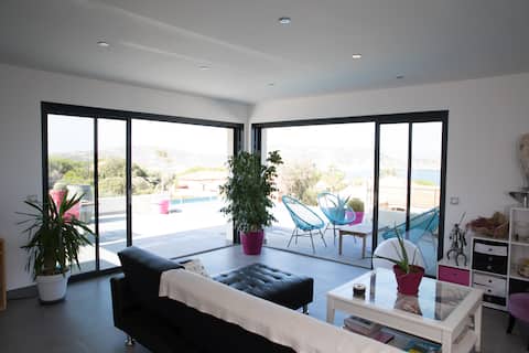 Popular Airbnb listing: Exceptional view, private pool, top of villa in Calvi