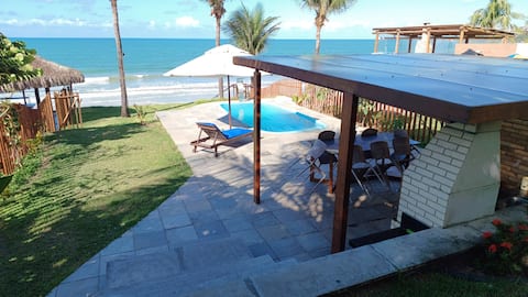 BEACHFRONT house with pool and staff