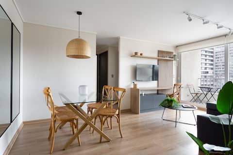 Spacious Apt | Ñuñoa Plaza | Metro & Parking