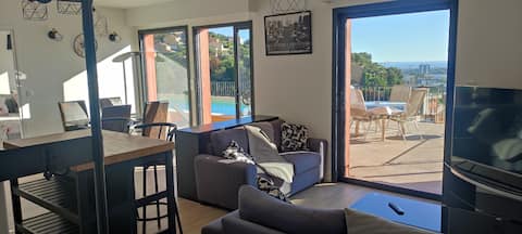 Successful Airbnb property: T2, breathtaking view, quiet in Nice