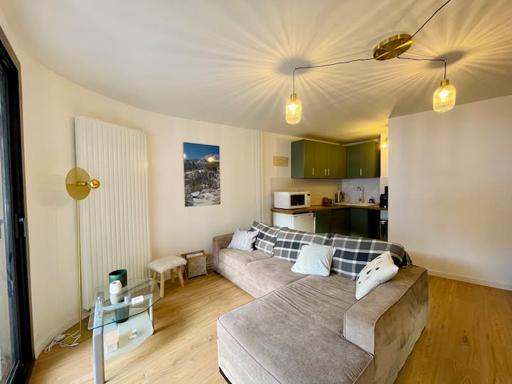 T2+ Balcon, Vue Panoramique, Lumineux - Serre Chevalier