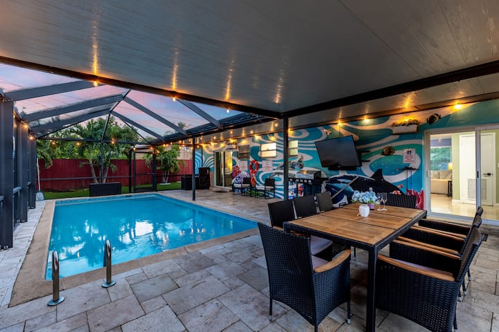 Oasis W/ Heated Pool, Games & Near Top Attractions - Broward County, FL