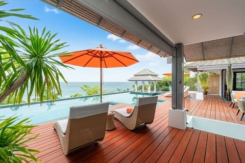 Luxury Villa Firesky beachfront and sunset