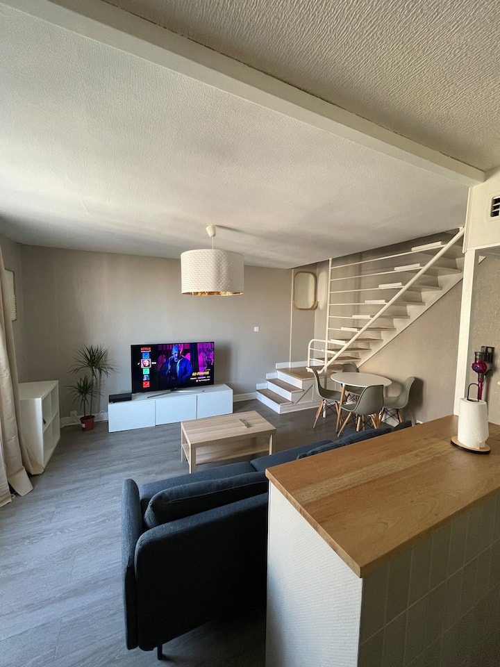 Magnifique Duplex-2 Chambres-3 Lits-free Parking - Grenoble