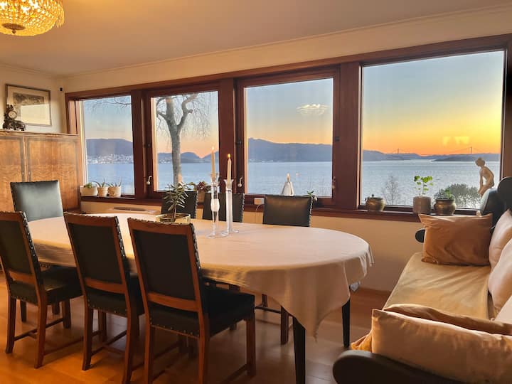 Villa Med Panoramautsikt, Stor Uteplass Ved Sjøen - Bergen