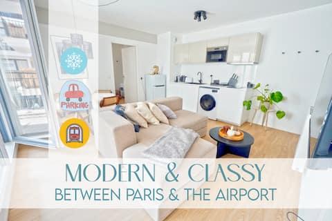 Parking - 2 bedrooms - 13mn from the airport